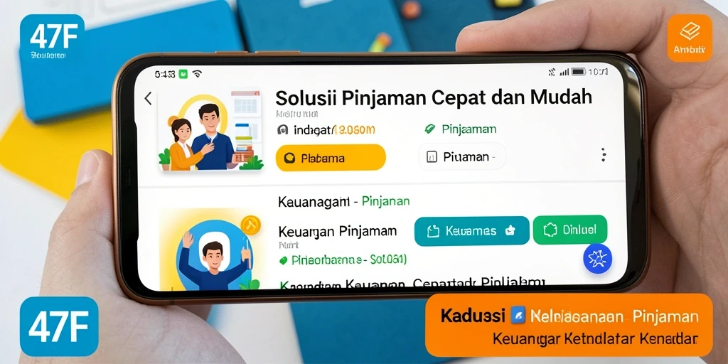Tampilan antarmuka aplikasi pinjaman 47F yang intuitif dan sederhana.
