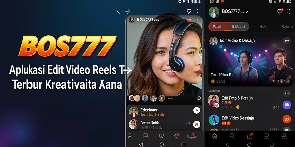 Antarmuka BOS777 yang intuitif untuk Edit Video Reels.