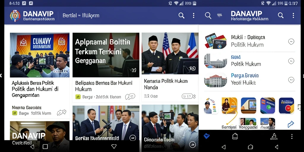 Tampilan antarmuka aplikasi DANAVIP yang modern dan informatif.