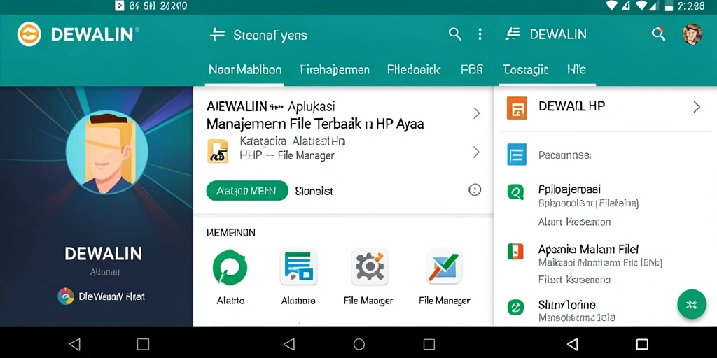Antarmuka menarik dan fungsional dari aplikasi DEWALIN
