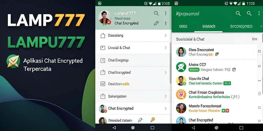 Tampilan antarmuka LAMPU777 yang modern dan fungsional untuk Chat Encrypted.