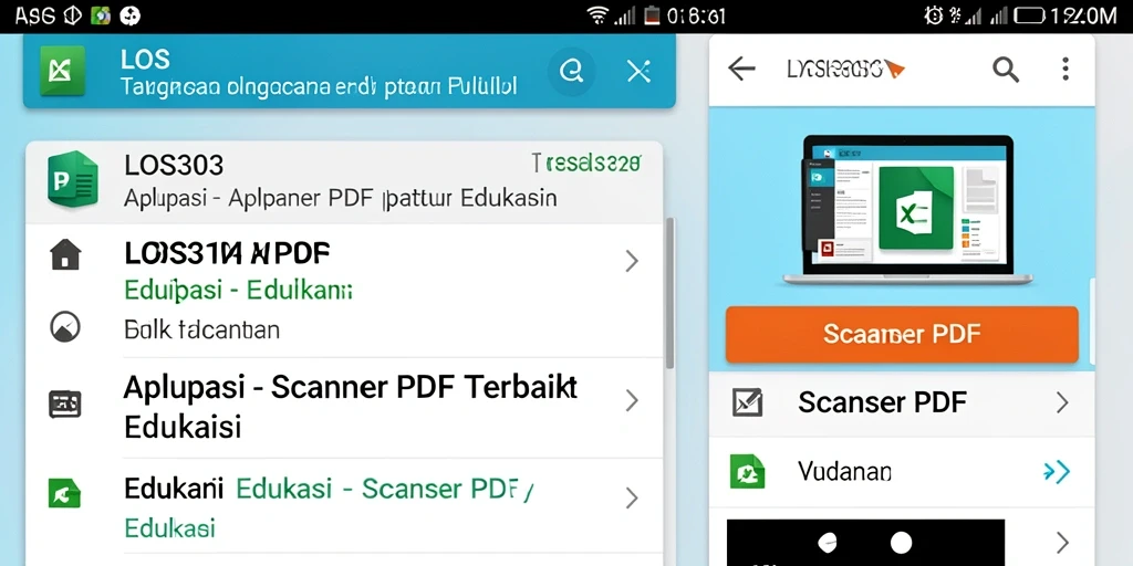 Antarmuka aplikasi Scanner PDF LOS303 yang user-friendly dan fungsional.