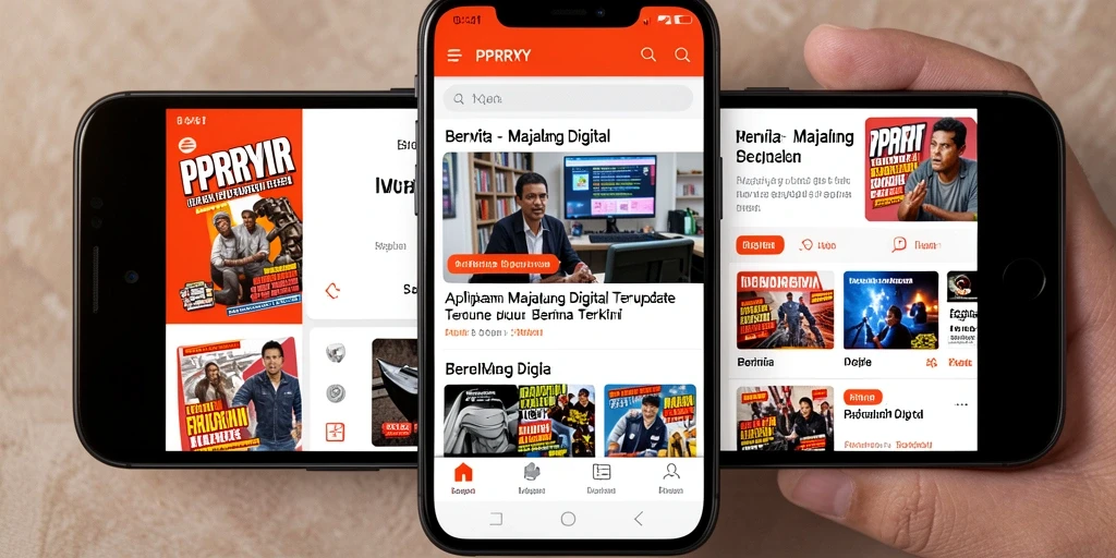 Antarmuka PPRRYY yang modern dan menarik untuk Majalah Digital.