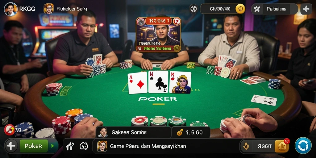 Antarmuka menarik RKGG dengan fungsi Poker yang intuitif.