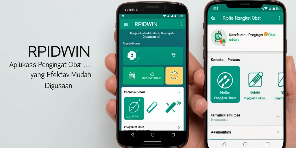 Tampilan antarmuka RPIDWIN yang intuitif dan memudahkan pengingat obat.